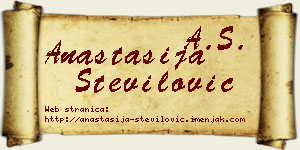 Anastasija Stevilović vizit kartica